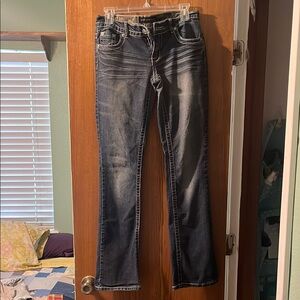 Classic Boot Cut Jeans in Dark Blue